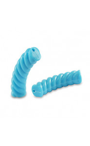 Acrylic Tube Twisted bead 33x8mm Blue